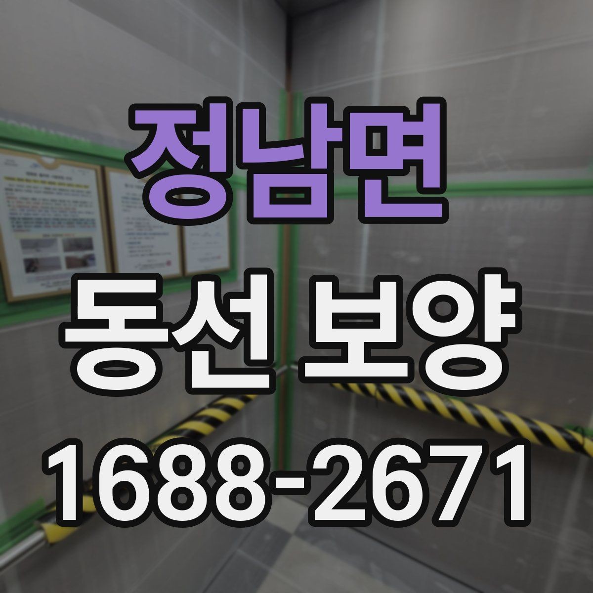 정남면 동선 보양 작업이 필요한 대표 상황