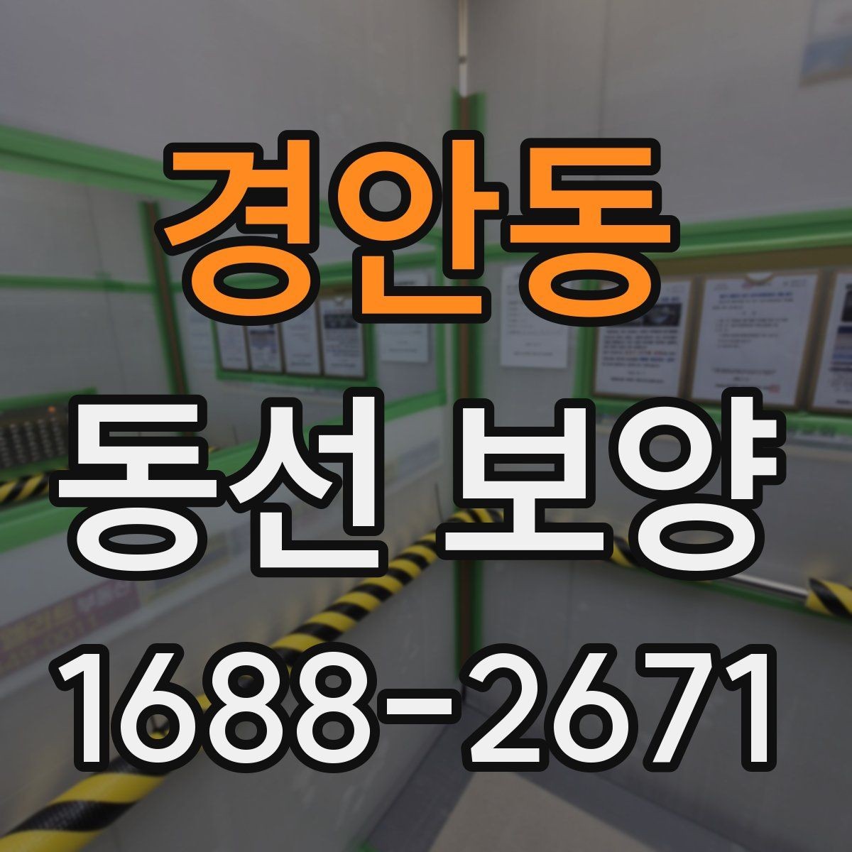 경안동 동선 보양 후 유지 관리를 고려한 선택