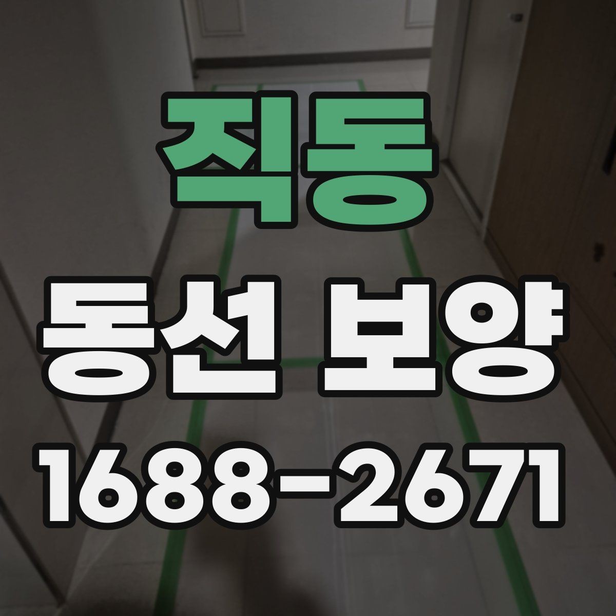 직동 동선 보양 진행 전 협의해야 할 사항