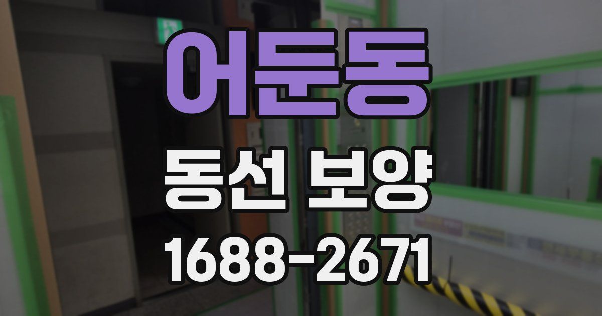 어둔동 동선 보양