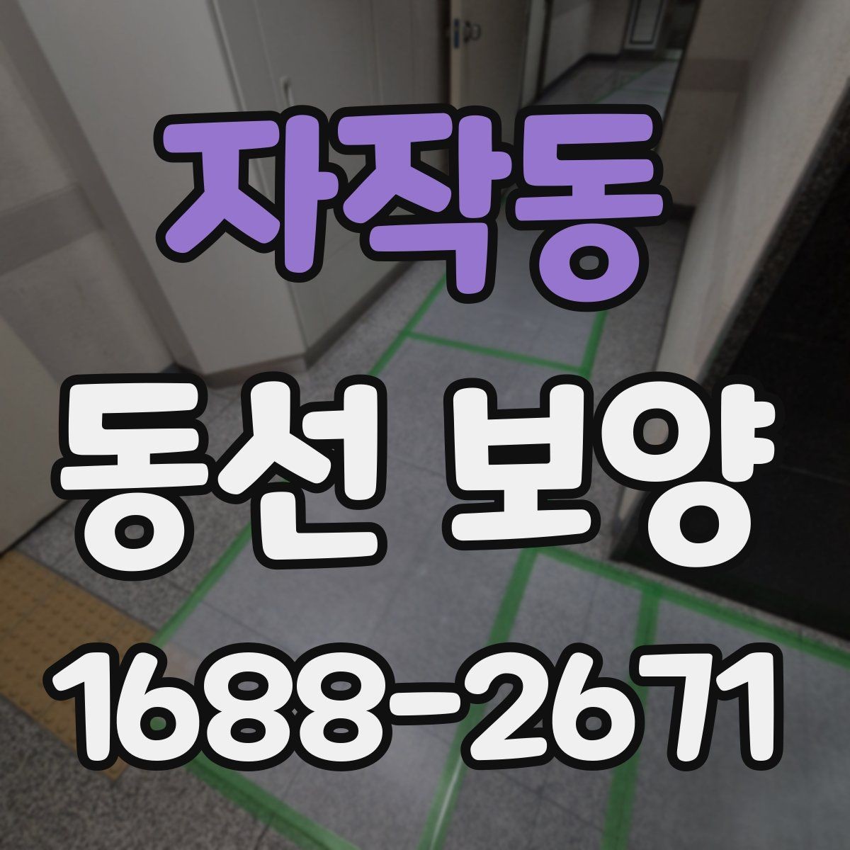 자작동 동선 보양 자재를 고를 때 확인할 점
