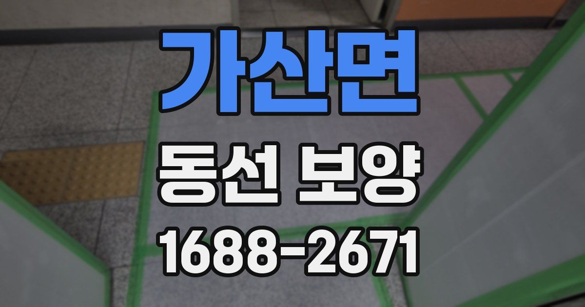 가산면 동선 보양