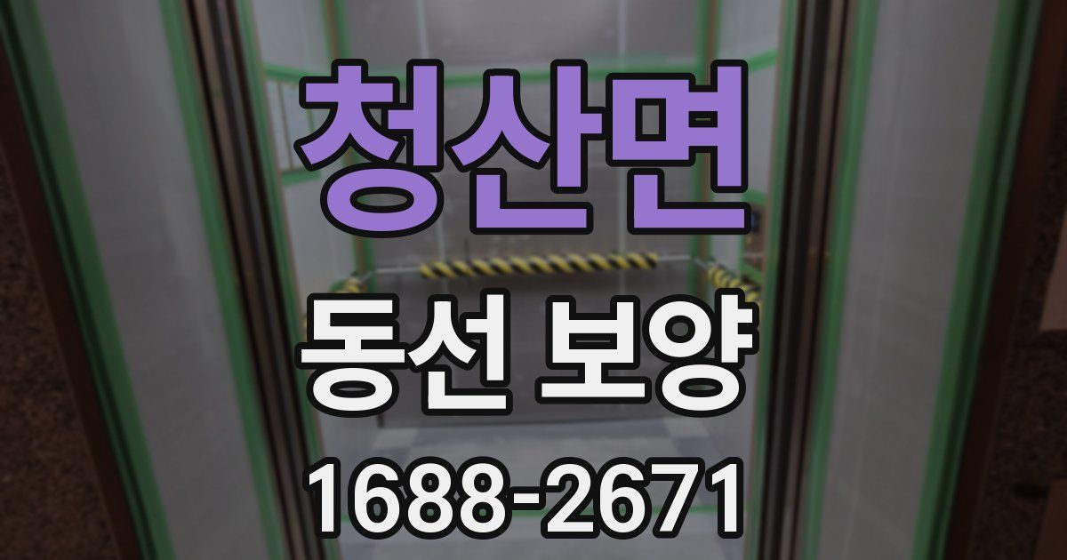 청산면 동선 보양
