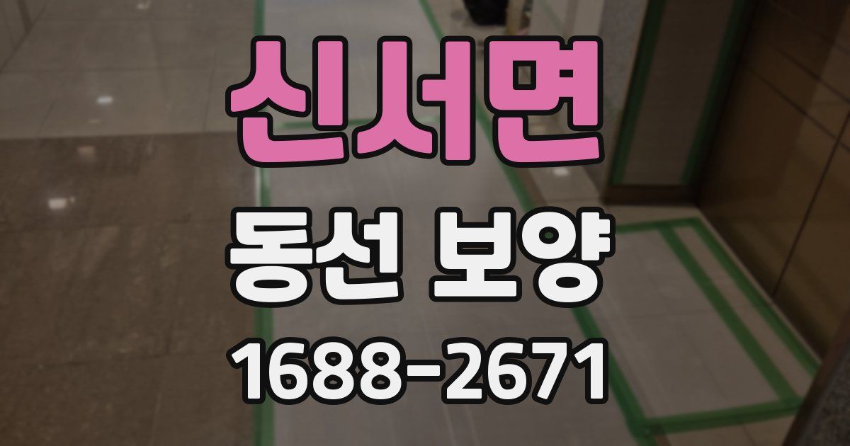 신서면 동선 보양