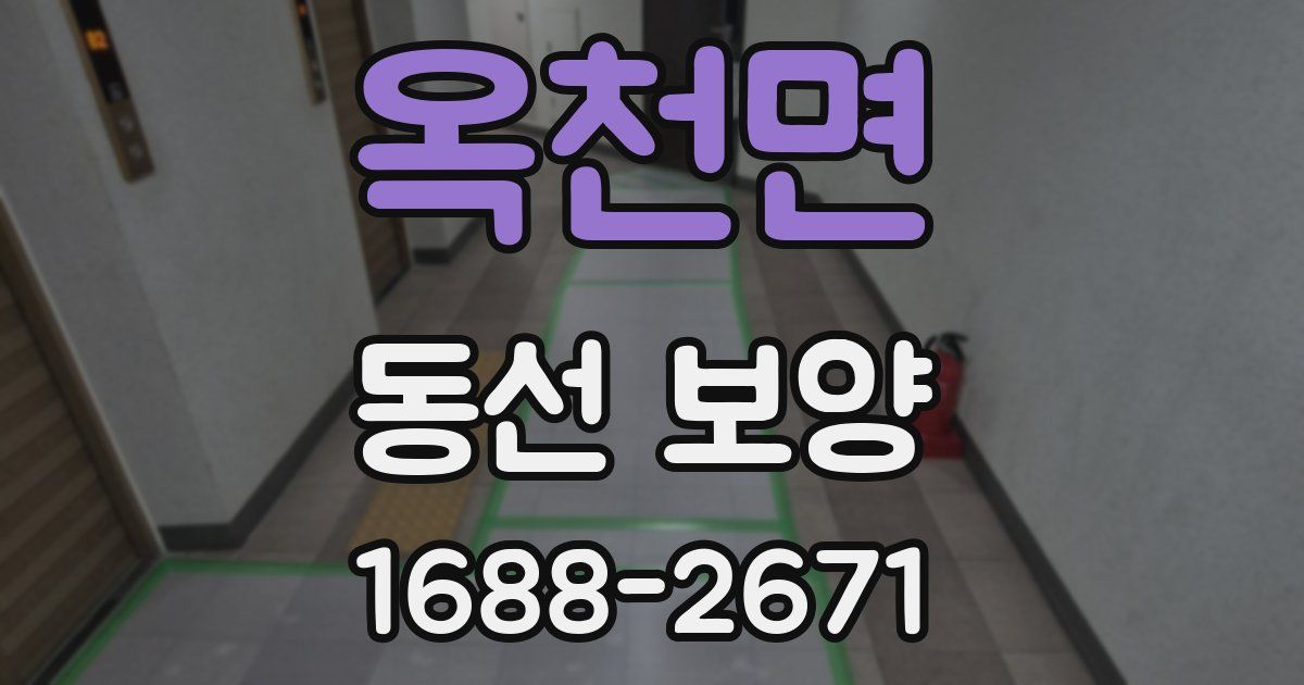 옥천면 동선 보양