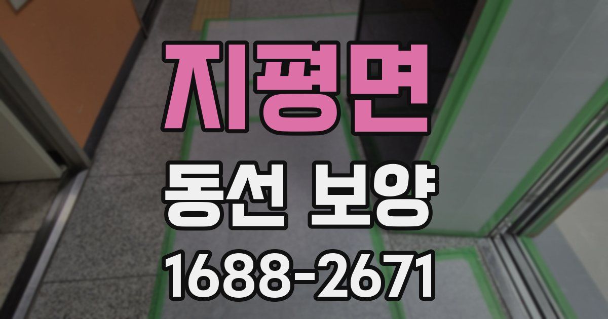 지평면 동선 보양