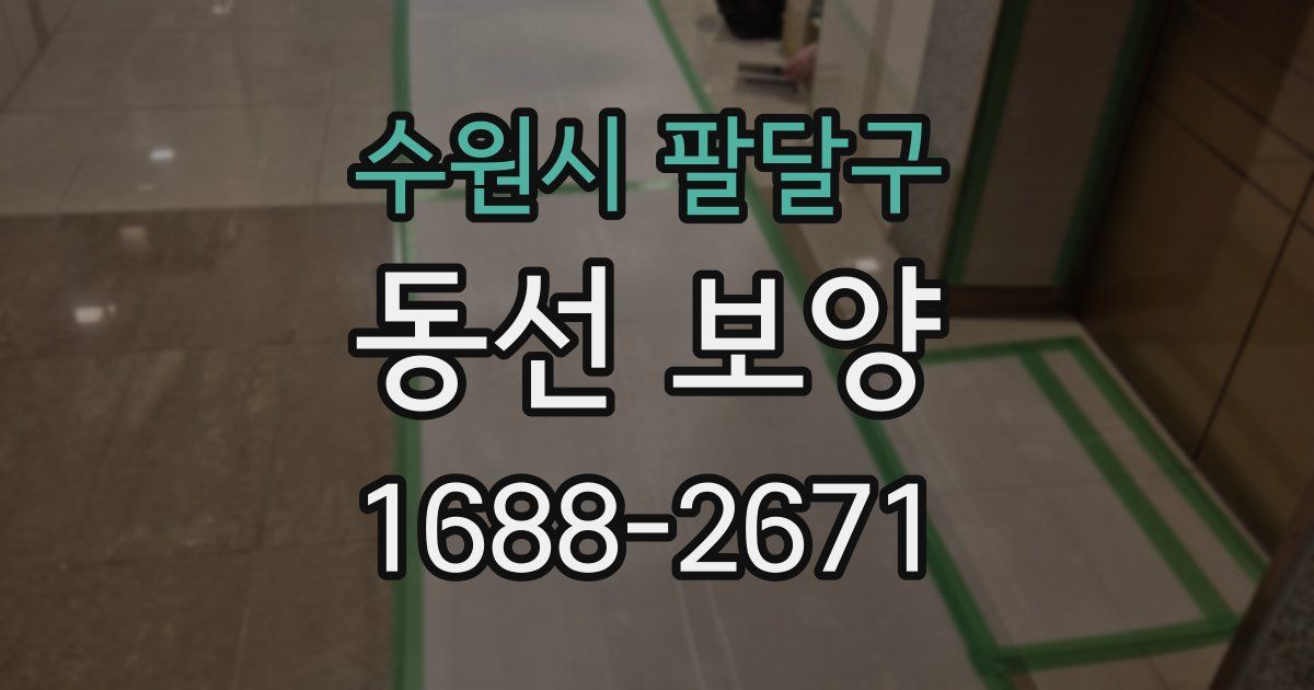 수원시 팔달구 동선 보양