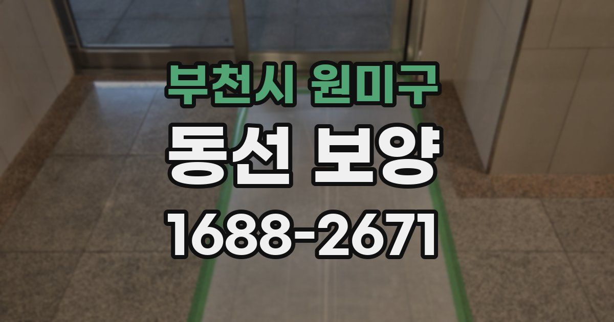 부천시 원미구 동선 보양