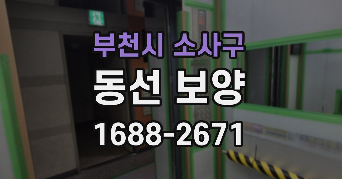 부천시 소사구 동선 보양