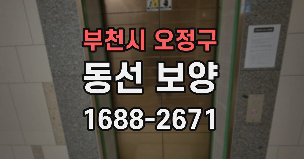 부천시 오정구 동선 보양
