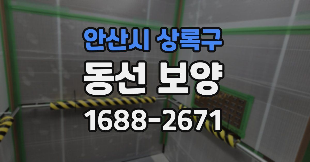 안산시 상록구 동선 보양