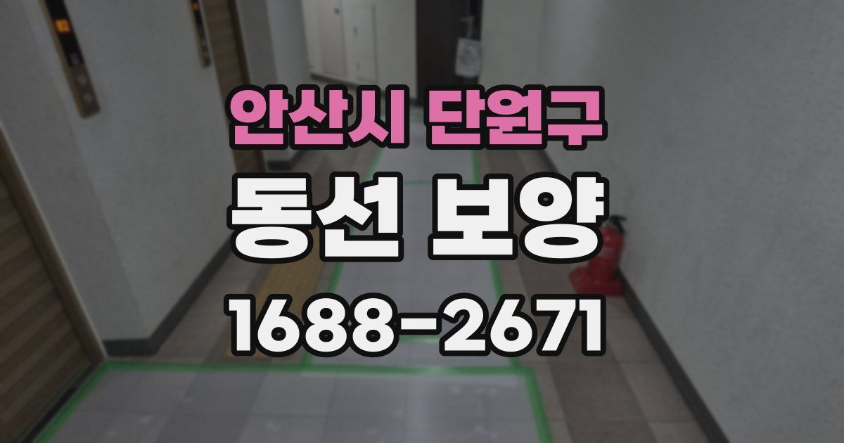 안산시 단원구 동선 보양