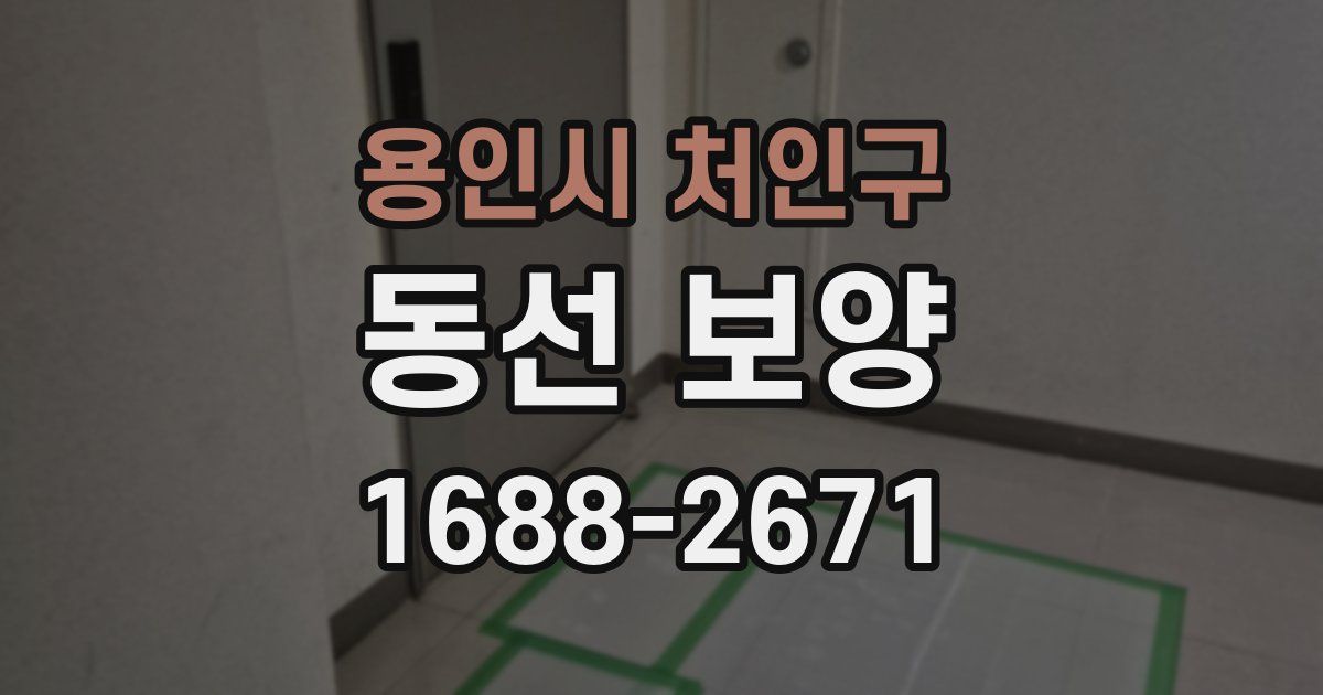 용인시 처인구 동선 보양