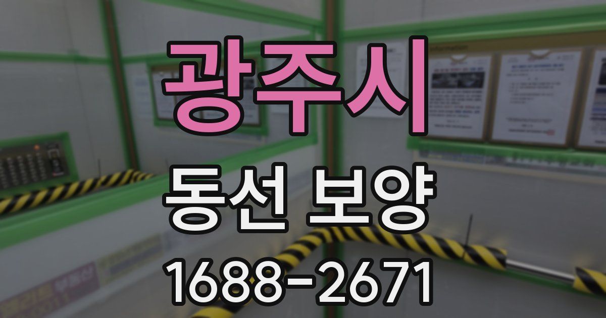 광주시 동선 보양