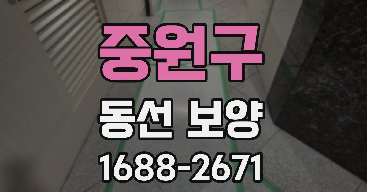 중원구 동선 보양