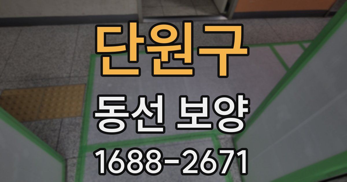 단원구 동선 보양