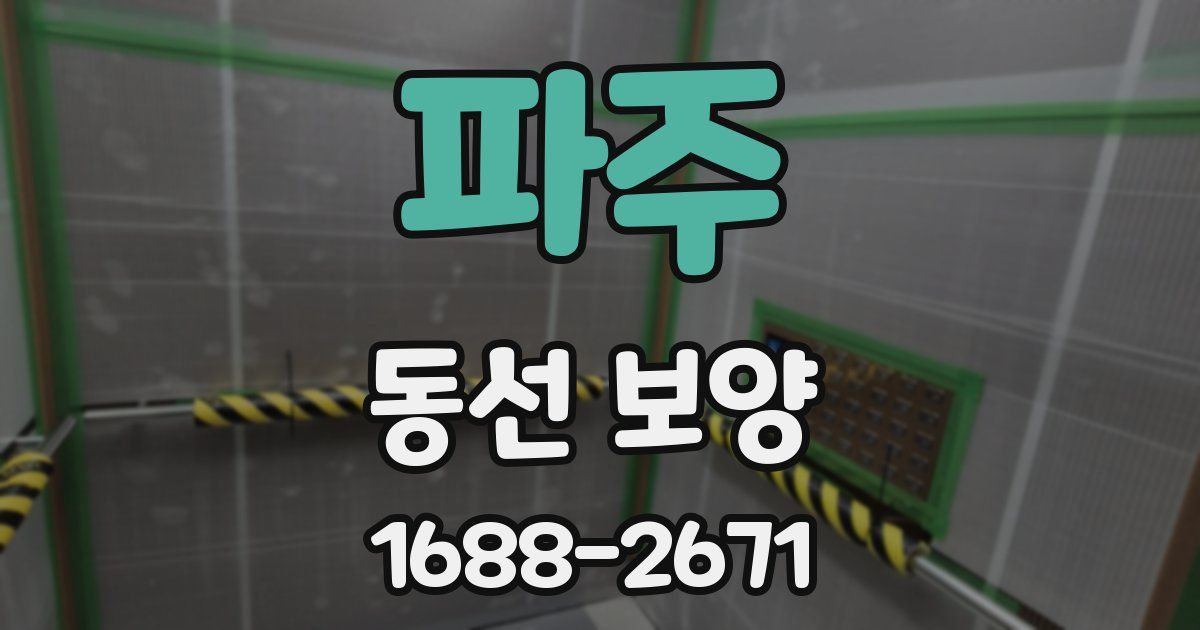 파주 동선 보양