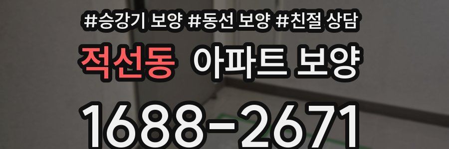 적선동 아파트 보양