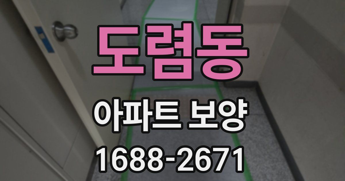 도렴동 아파트 보양