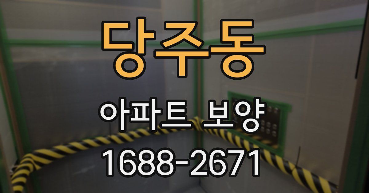 당주동 아파트 보양