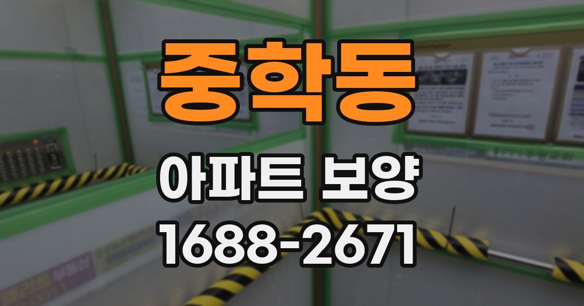 중학동 아파트 보양