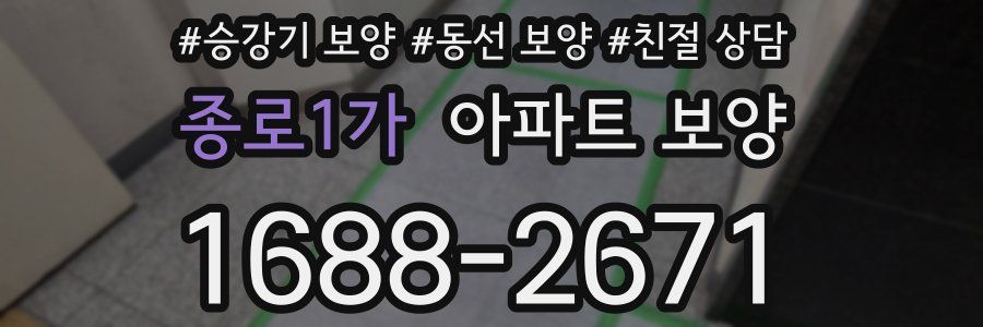 종로1가 아파트 보양