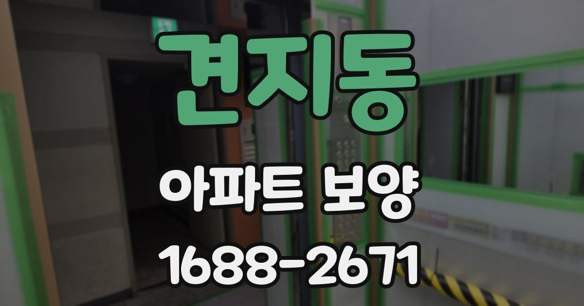 견지동 아파트 보양