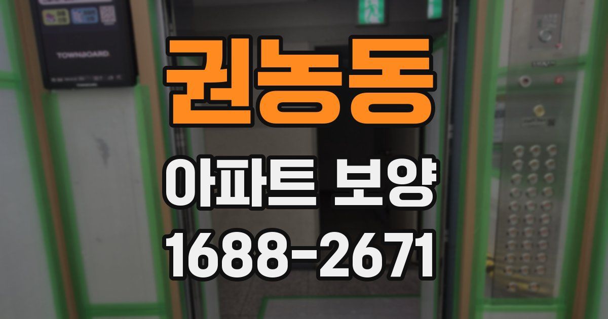 권농동 아파트 보양
