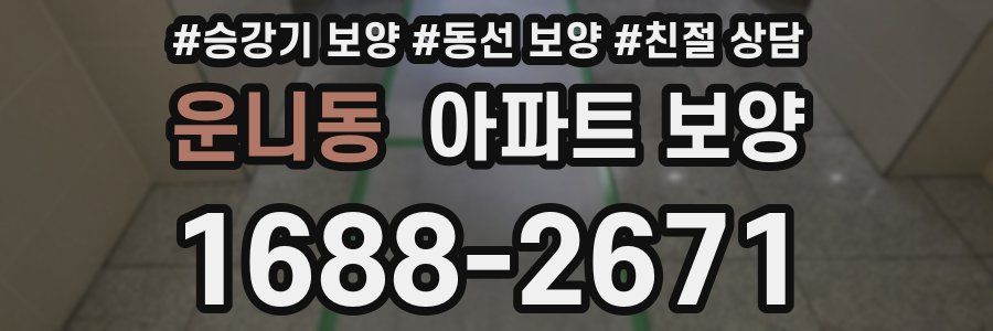 운니동 아파트 보양