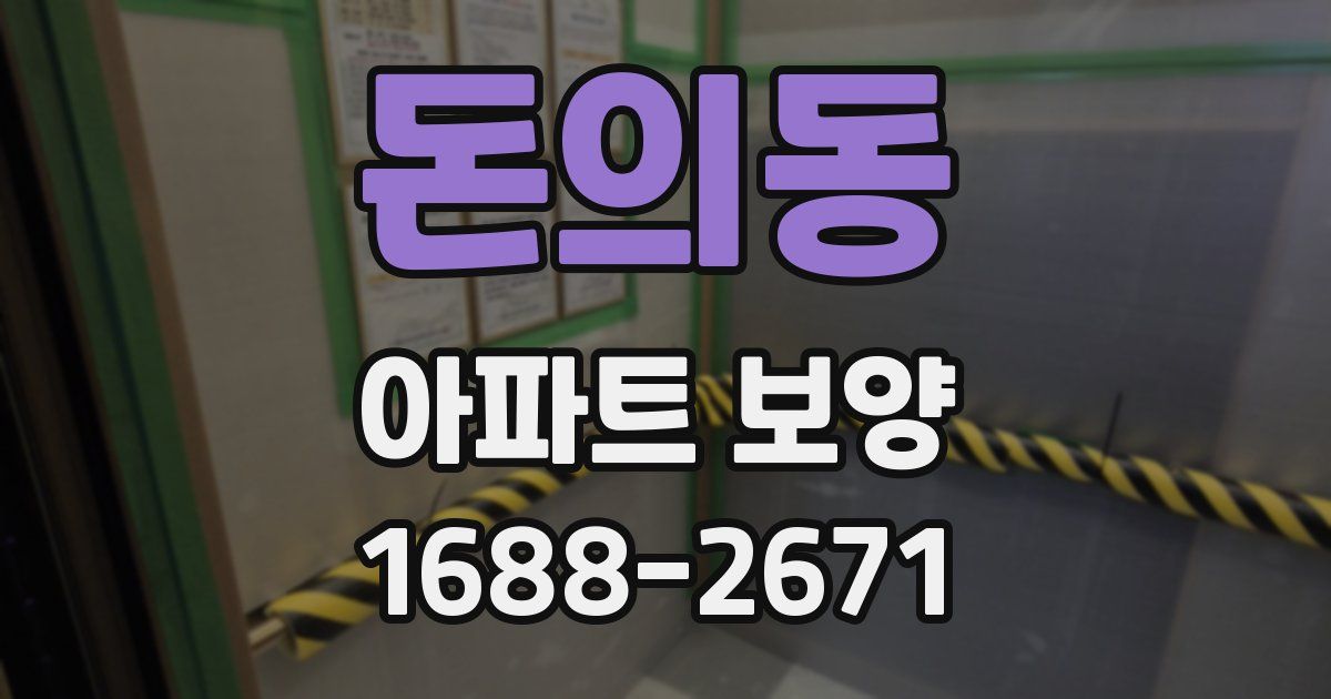 돈의동 아파트 보양
