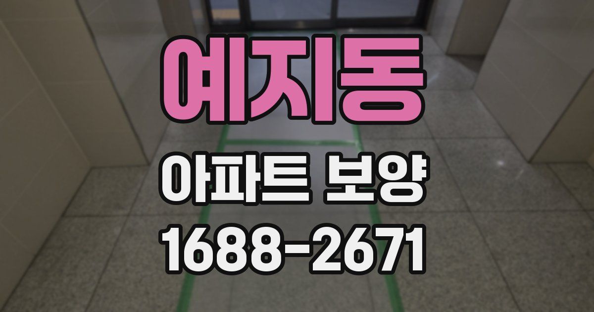 예지동 아파트 보양