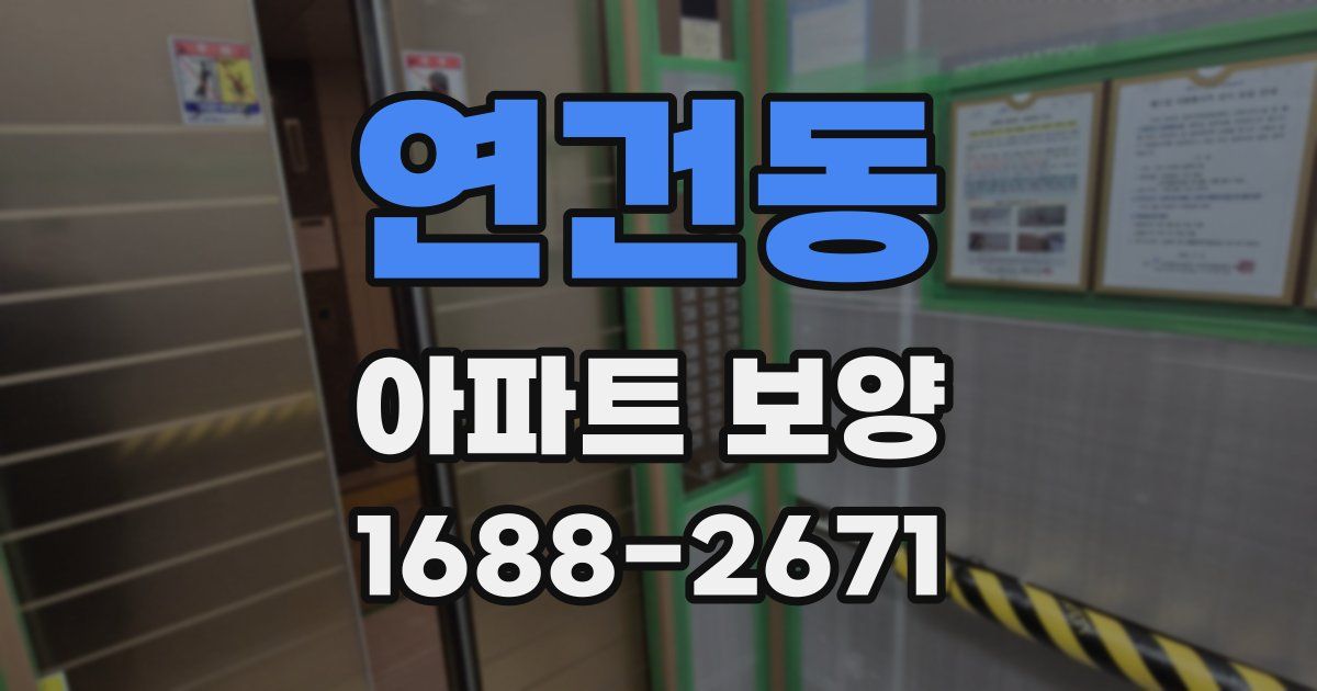 연건동 아파트 보양