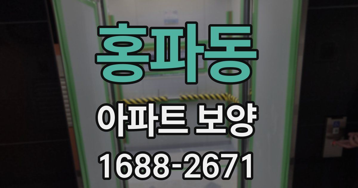 홍파동 아파트 보양