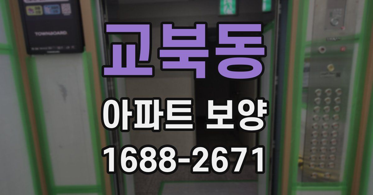 교북동 아파트 보양