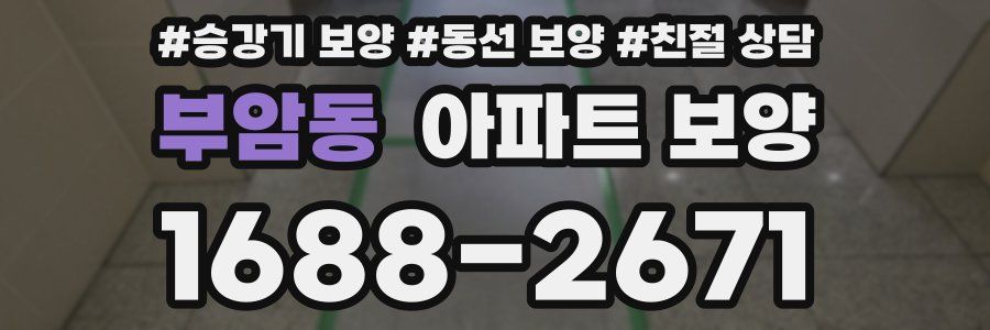 부암동 아파트 보양