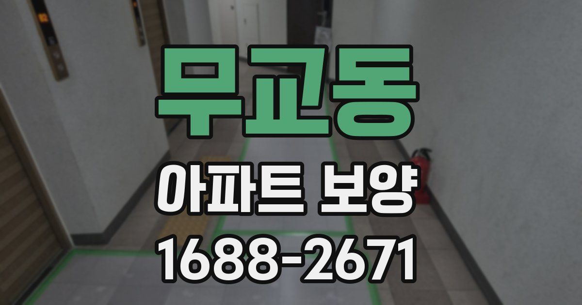 무교동 아파트 보양