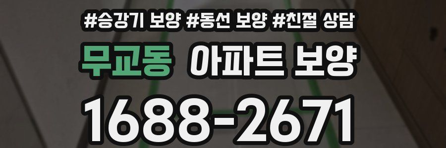 무교동 아파트 보양