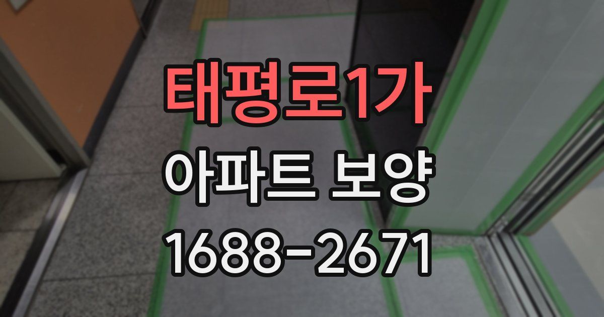 태평로1가 아파트 보양