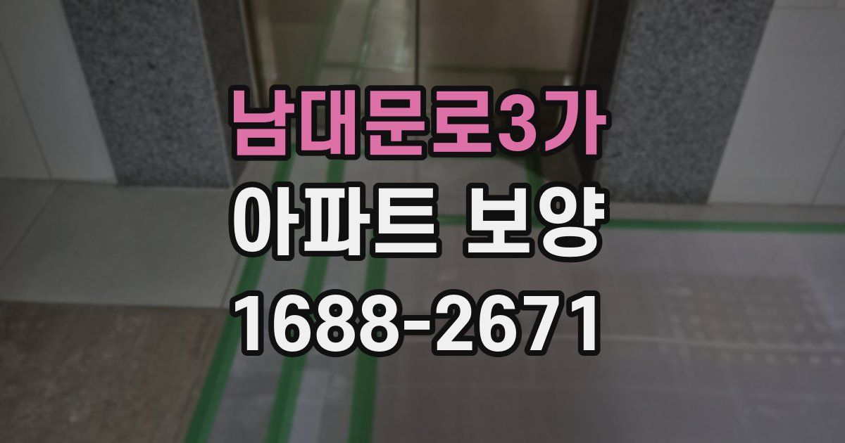 남대문로3가 아파트 보양