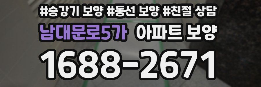 남대문로5가 아파트 보양