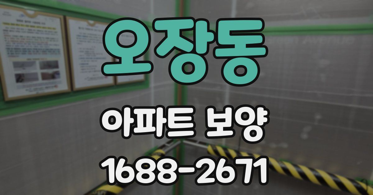 오장동 아파트 보양