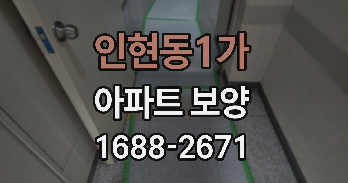 인현동1가 아파트 보양