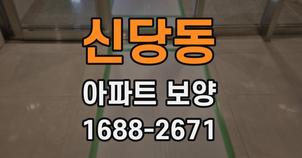 신당동 아파트 보양