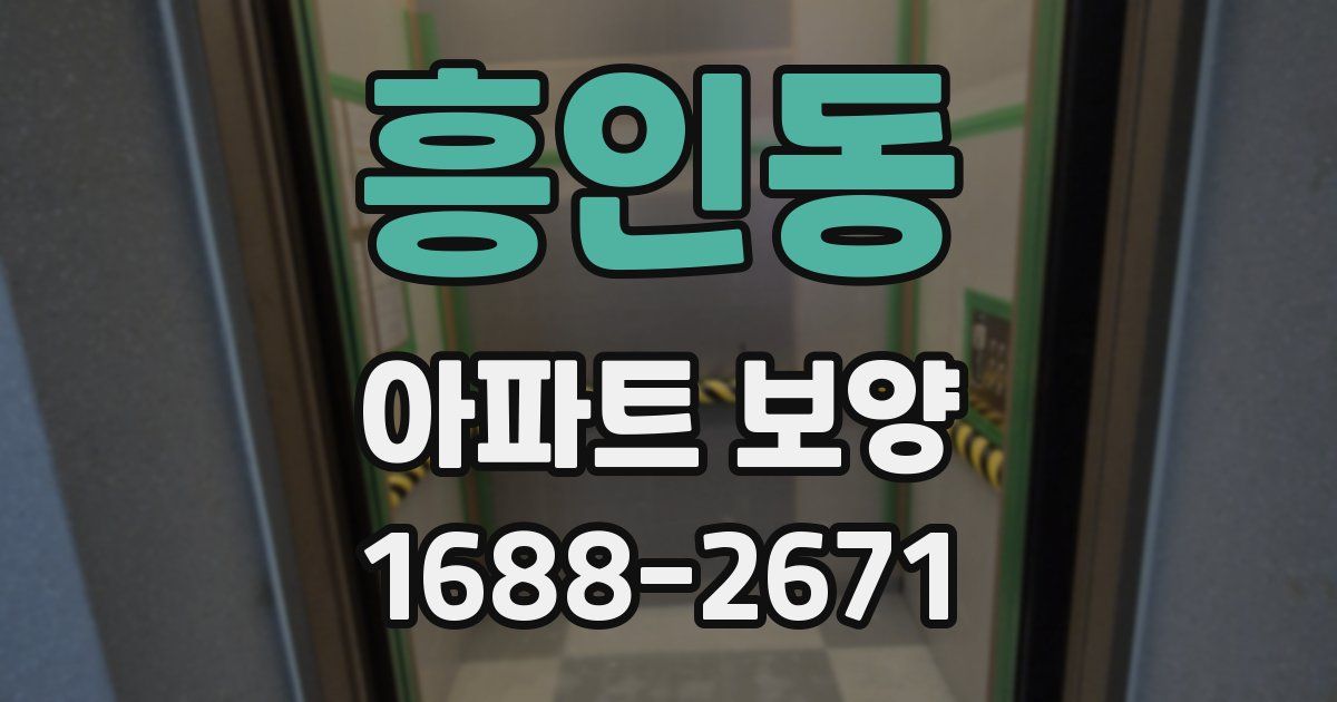 흥인동 아파트 보양