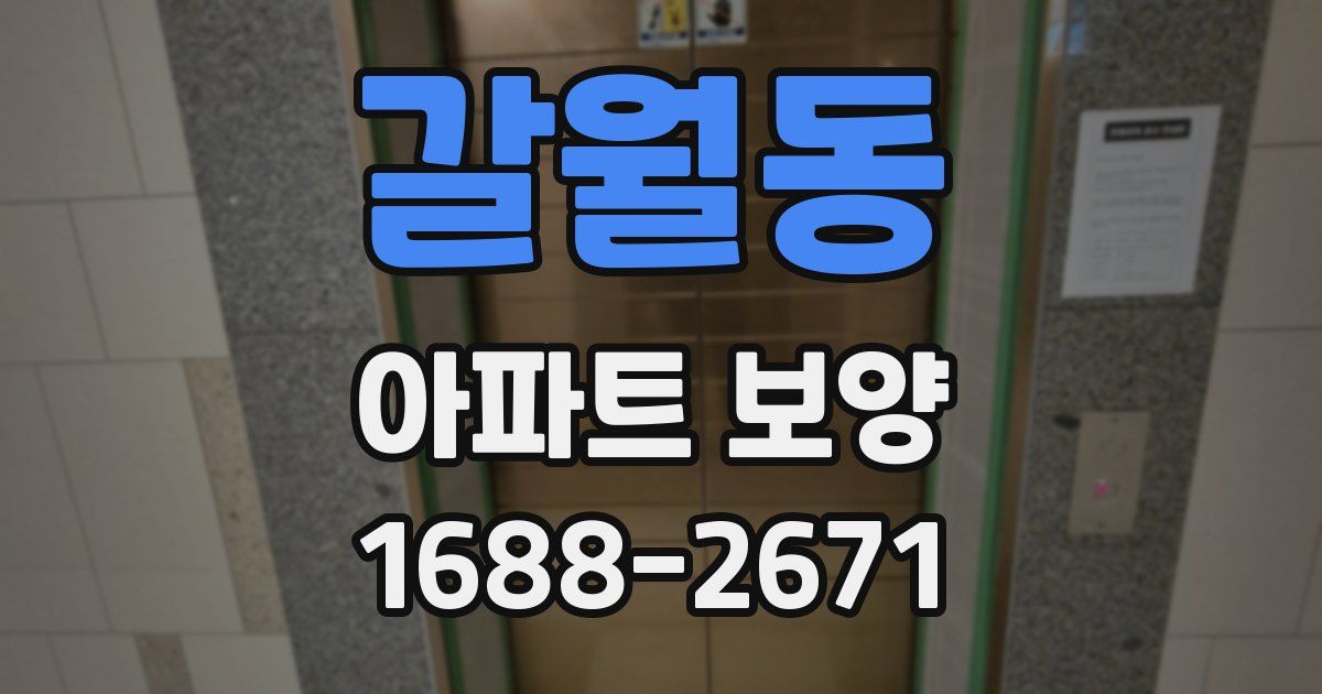 갈월동 아파트 보양