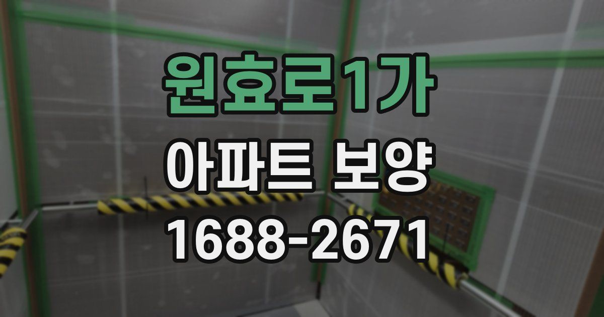 원효로1가 아파트 보양