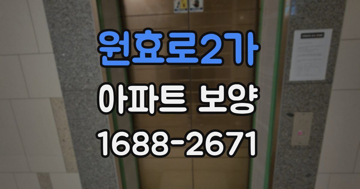원효로2가 아파트 보양