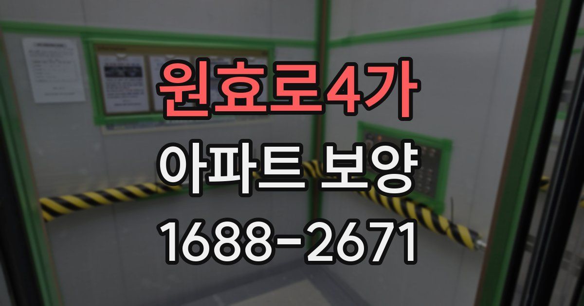 원효로4가 아파트 보양
