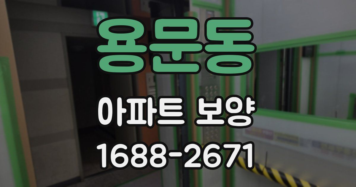 용문동 아파트 보양