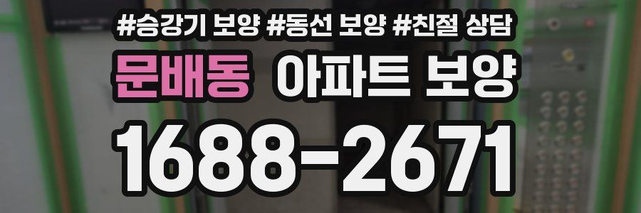 문배동 아파트 보양